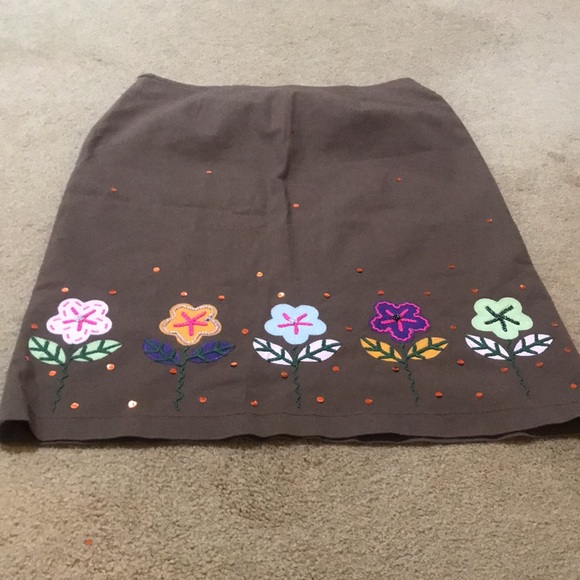 🌸NEW🌸 Moschino Cheap and Chic Vintage Rare Flower Sequin Skirt - Picture 7 of 16